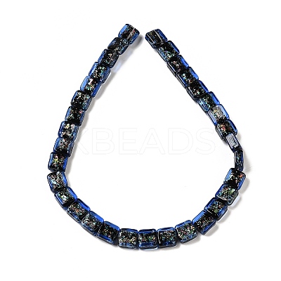 Handmade Dichroic Foil Glass Beads Strands DICH-U001-07I-1