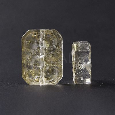 Transparent Spray Painted Glass Beads GLAA-I050-08-1