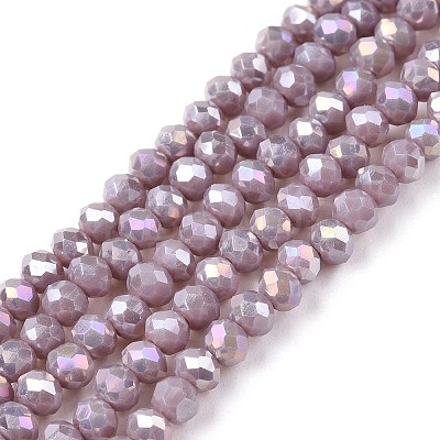 Electroplate Glass Beads Strands EGLA-A044-P3mm-B13-1