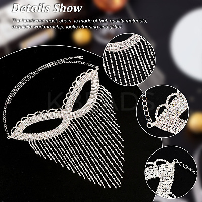 Iron Headwear Masquerade Masks AJEW-WH0312-34S-1