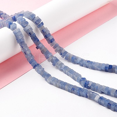 Dyed & Heated Natural Blue Aventurine Beads Strands G-K326-03B-1