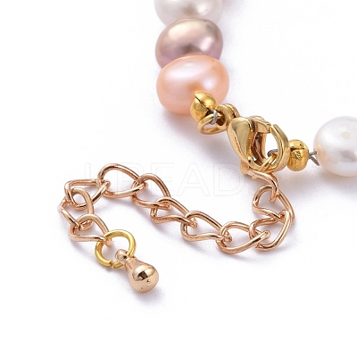 Natural Cultured Freshwater Pearl Beaded Bracelets BJEW-JB05269-1