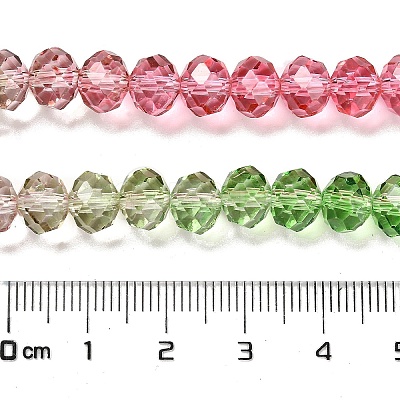 Transparent Painted Glass Beads Strands X1-DGLA-A034-T8mm-A18-1