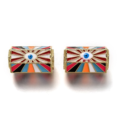 Brass Enamel Pendants ZIRC-I052-15A-1