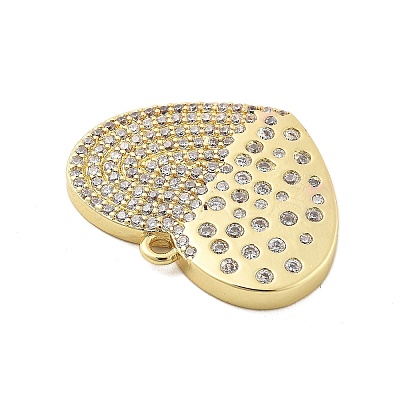Brass Micro Pave Cubic Zirconia Pendant KK-L228-27G-1