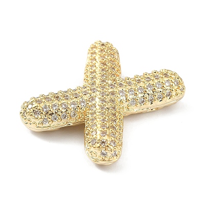 Rack Plating Brass Micro Pave Cubic Zirconia Pendants KK-Q790-01X-G-1