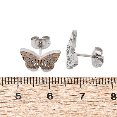 Tarnish Resistant 304 Stainless Steel Stud Earrings with 316 Surgical Stainless Steel Pins PW-WG57925-02-1