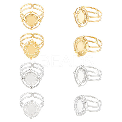 304 Stainless Steel Cuff Ring Findings FIND-UN0003-47B-1