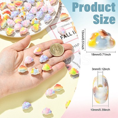 Double Side Printed Opaque Acrylic Beads FIND-CJZ0001-009-1