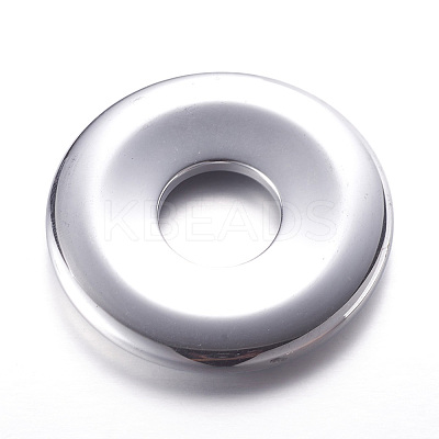 Electroplate Non-magnetic Synthetic Hematite Pendants G-F337-49-06-1