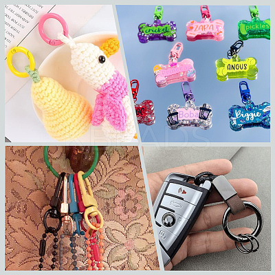 Spray Painted Eco-Friendly Alloy Swivel Snap Hooks Clasps FIND-SP0002-67-1