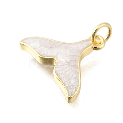 Brass Enamel Pendants KK-S523-21G-1