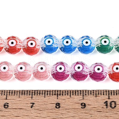 Transparent Glass Enamel Beads Strands GLAA-N061-01-1