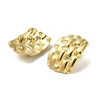 Golden 304 Stainless Steel Stud Earrings EJEW-Z033-01B-1