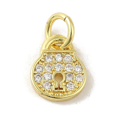 Brass Micro Pave Cubic Zirconia Charms KK-M283-28B-01-1