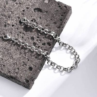 Tarnish Resistant 304 Stainless Steel Cable Chain Bracelets BJEW-I202-02B-1
