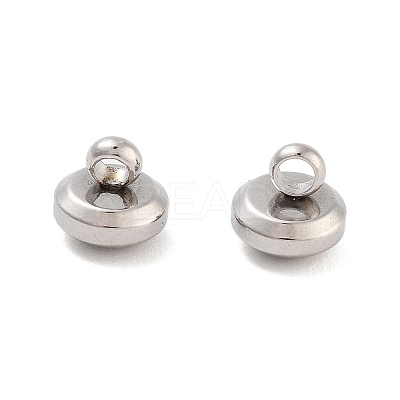 Non-Tarnish 202 Stainless Steel Charms Flat Round Charm STAS-B072-07P-02-1