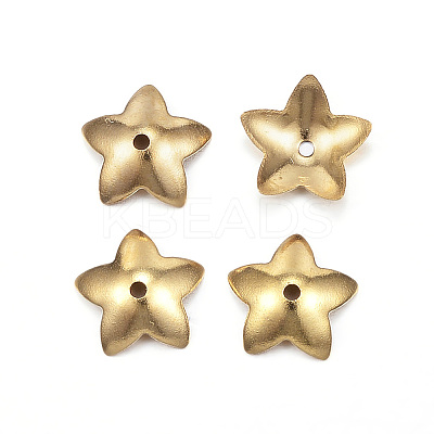 Ion Plating(IP) 304 Stainless Steel Flower Bead Cap STAS-G127-05G-1