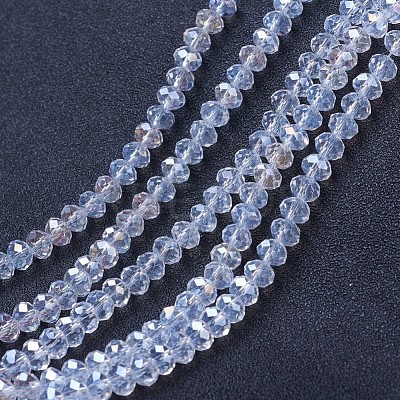Electroplate Glass Beads Strands EGLA-A034-T6mm-B02-1