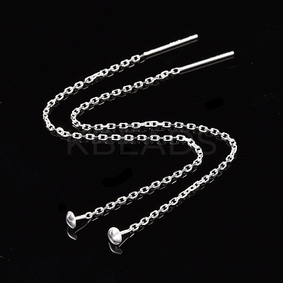 925 Sterling Silver Ear Stud Findings STER-I014-03S-1