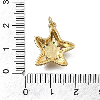 Brass Micro Pave Cubic Zirconia Pendants KK-D431-021B-02G-1