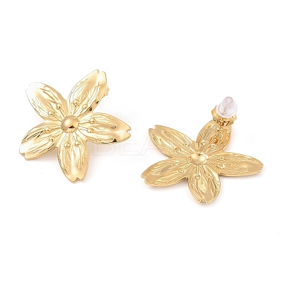 Flower 304 Stainless Steel Stud Earrings for Women EJEW-Z065-12G-02-1