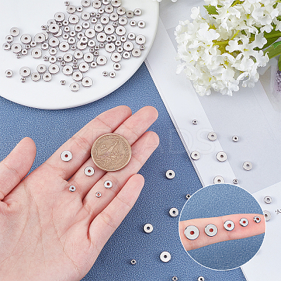 200Pcs 5 Styles 304 Stainless Steel Beads STAS-UN0021-86P-1