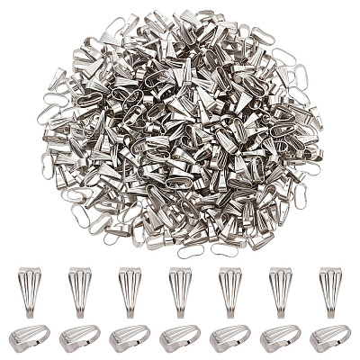 500Pcs 304 Stainless Steel Snap on Bails STAS-ME0002-31-1