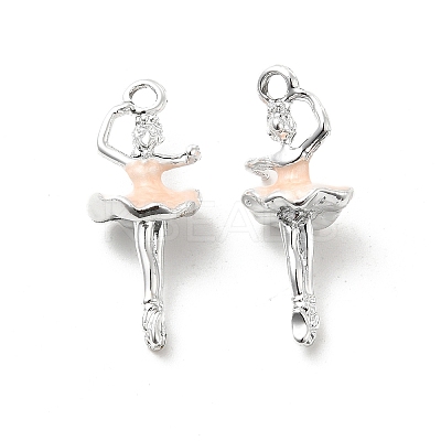 Rack Plating Alloy Enamel Pendants ENAM-M051-02P-C-1