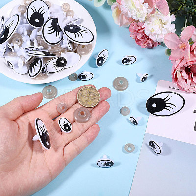 Oval Plastic Craft Safety Eye DIY-GL0005-64C-1