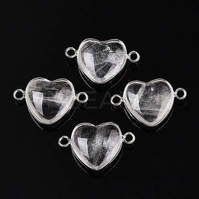 Natural & Synthetic Mixed Stone Love Heart Pendants G-T138-205M-P-1
