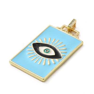 Brass Micro Pave Cubic Zirconia Pendant with Enamel KK-H458-02G-F01-1