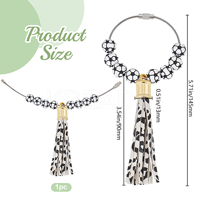 Imitation Leather Tassel Pendant Decorations AJEW-WH20011-20B-1