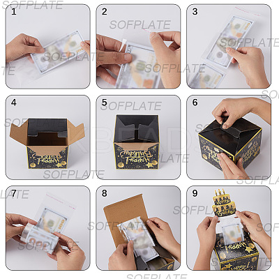 Happy Birthday Day Money Box for Cash Gift Pull DIY-WH200050-32C-1