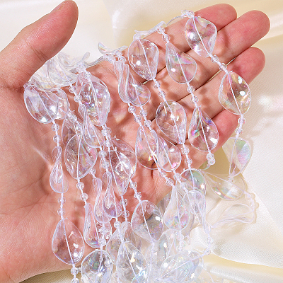 Acrylic Beads Chains CHAC-WH0001-06-1