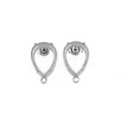 Non-Tarnish 304 Stainless Steel Stud Earring Findings STAS-N097-235P-1