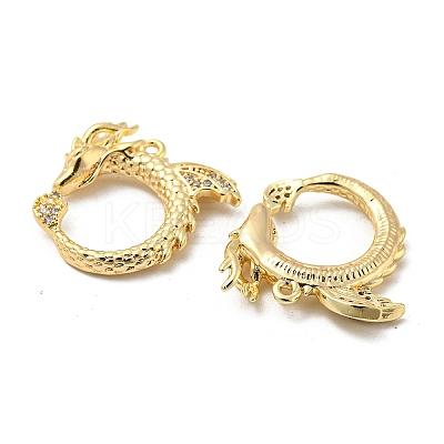 Brass Micro Pave Clear Cubic Zirconia Pendants KK-H460-10G-1