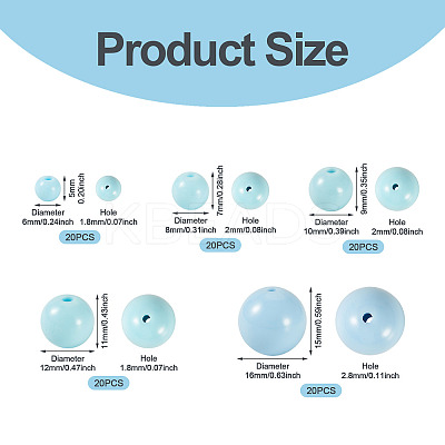 100Pcs 5 Styles Opaque Acrylic Beads MACR-TADJ0001-12E-1