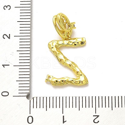 Rack Plating Brass Micro Pave Cubic Zirconia European Dangle Charms KK-L210-015G-Z-1