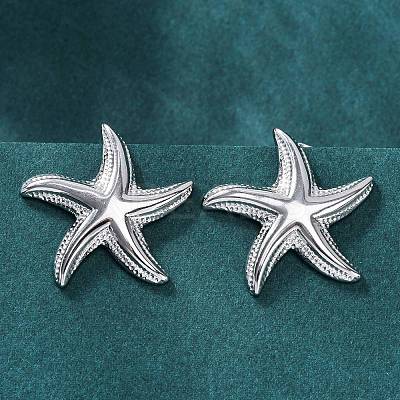 304 Stainless Steel Stud Earrings for Women EJEW-K306-12P-1