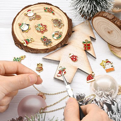 15Pcs 15 Styles 304 Stainless Steel Enamel Pendants STAS-YW0003-41-1