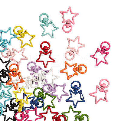 26Pcs 13 Colors Zinc Alloy Swivel Lobster Claw Clasps PALLOY-CJ0001-131-1