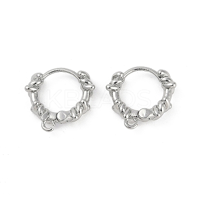 Brass Hoop Earring Findings KK-U043-16P-1