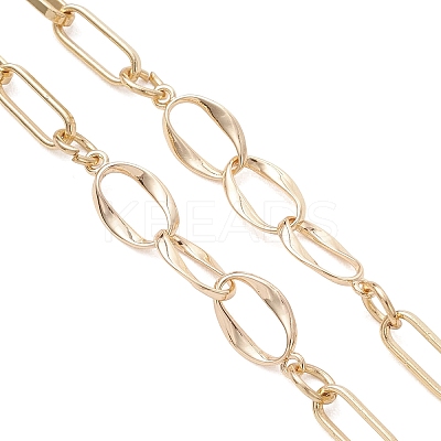 Brass Paperclip Chain Twisted Chain Necklace Making AJEW-JB01543-1