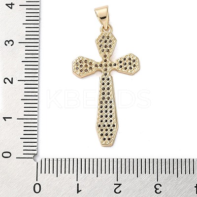 Brass Micro Micro Pave Clear Cubic Zirconia Pendants KK-A212-01B-G-1