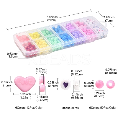 Opaque Acrylic Beads SACR-YW0001-45-1