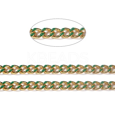 Golden Brass Enamel Curb Chain CHC-H103-07D-G-1