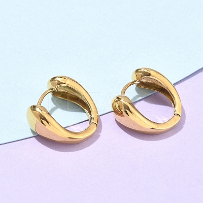 304 Stainless Steel Teardrop Hoop Earrings for Women EJEW-U060-01D-G-1