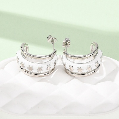 Rack Plating Brass Enamel Stud Earrings KK-CBAB1AF-38A-P-1