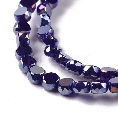 Electroplate Glass Beads Strands GLAA-E036-04A-1